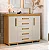 Cômoda Havana 5 Gavetas 2 Portas 100% MDF Cinamomo/Off-White Barreto Lonçarcci - Imagem 1