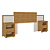 Cabeceira Dinamarca 100% MDF Com 2 Criados Cinamomo/Off-White Barreto Lonçarcci - Imagem 2