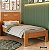 Cama Solteiro Roma 100% MDF Nature/Off-White Barreto Lonçarcci - Imagem 1