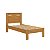 Cama Solteiro Roma 100% MDF Cinamomo/Off-White Barreto Lonçarcci - Imagem 2