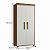 0021.03 BARRETO MULTIUSO ATENAS 2 PORTAS LEGNO/OFF WHITE - Imagem 4