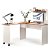 58315 EJ ESCRIVANINHA OFFICE EM "L" STEEL 1110X490X120 OFF WHITE - Imagem 1