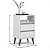 44100 EJ MESA DE CABECEIRA RETRO ROMA BRANCA 545X375X140 - Imagem 2