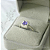 Anel Zirconia Quadrada Roxa Cravejado - Imagem 1