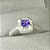 Anel Zirconia Quadrada Roxa Cravejado - Imagem 2