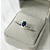 Anel Zircônia Oval Azul - Prata 925 - Imagem 1