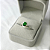 Anel Zircônia Oval Verde - Prata 925 - Imagem 1