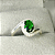 Anel Zircônia Oval Verde - Prata 925 - Imagem 2