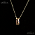 Colar Retangulo Zirconia - Rosa - Imagem 1
