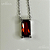 Colar Retangulo Zirconia - Vermelho - Imagem 3