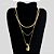 Colar Pingente de Gota Dourado - Imagem 1