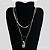 Colar Pingente de Gota Prateado - Imagem 1