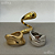 Anel Curvado Liso Ouro - Ajustável - Imagem 5