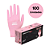 Luva Volk Sensi Rosa Slin Nitlílica Tamanho P Com 100 Unidades - Imagem 1