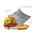Papel Acoplado para Lanche 40x40 2kg Com plastico - Imagem 2