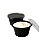 D 695 PR Pote para Molhos 30ml Base Preta 700un - Imagem 1