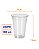 Copo Descartável 300ml Ultra TR PP Liso Transparente com 100 Unidades - Imagem 2