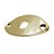 Chapa Metal Para Jack Oval Curva Dourada - Imagem 2