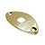 Chapa Metal Para Jack Oval Curva Dourada - Imagem 1