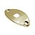 Chapa Metal Para Jack Oval Curva Dourada - Imagem 1