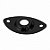 Chapa Para Jack Oval Com Relevo Metal Preta - Imagem 2