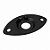 Chapa Para Jack Oval Com Relevo Metal Preta - Imagem 1