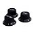Kit Knob Plástico Strato 1 Volume 2 Tons Preto - Imagem 1