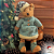 Ursa de Gorro e Vestido Menta - Imagem 1