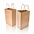 Kit 50 Sacolas Kraft com Alça Torcida 18x28x11cm para Delivery - Imagem 1