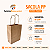 Kit 500 Sacolas Kraft com Alça Torcida 15x23x8,5cm para Delivery - Imagem 2