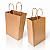 Kit 100 Sacolas Kraft com Alça Torcida 15x20x7cm para Delivery - Imagem 1