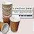 Copos De Papel Café Chá 200 Ml Kraft Biodegradável Kit c/ 500 Unid - Imagem 2