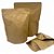 Kit c/ 100 Sacos Kraft Stand Up Pouch Zip Kraft Com Alumínio Interno 10x15x5 - Imagem 2