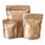 Kit 100 Embalagens Sacos Stand Up Pouch Kraft com Zíper - 500 ml (14x19  cm) - Ecológicas e Práticas - Imagem 2