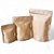 Kit 100 Embalagens Sacos Stand Up Pouch Kraft com Zíper - 500 ml (14x19  cm) - Ecológicas e Práticas - Imagem 3