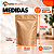 Kit 50 Sacos Stand Up Pouch Kraft com Alumínio Interno 500ml 14x19x7cm com Zíper - Imagem 3