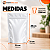 Kit 500 Sacos Stand Up Pouch Branco Fosco 1900ml 21x28x11cm com Zíper - Imagem 3