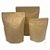 Kit c/ 500 Sacos Kraft Stand Up Pouch Zip Kraft Com Alumínio Interno 20x27x10 - Imagem 5