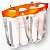 10 Sacolas Pvc Transparente Cristal Bolsa Praia 38x33 Laranja - Imagem 1