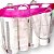 10 Sacolas Pvc Transparente Cristal Bolsa Praia 38x33 Pink - Imagem 4