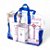 Kit c/ 10 Necessaire Transparente Bolsa PVC Cristal 26x23x7 Embalagens p/packs promocionais - Imagem 2