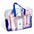 Kit c/ 10 Necessaire Transparente Bolsa PVC Cristal 26x23x7 Embalagens p/packs promocionais - Imagem 1