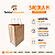Kit 50 Sacolas Kraft com Alça Torcida 24x30x14cm para Delivery - Imagem 2