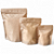 Kit 300 Embalagens Sacos Stand Up Pouch Kraft com Zíper - 500 ml (14x19.5 cm) - Ecológicas e Práticas - Imagem 1