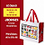 Ecobags Sacolas de Ráfia Reutilizáveis 40x35x18 Kit c/ 50 Unidades Capacidade 15Kg Estampa Frutas Brasileiras - Imagem 2