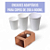 Suporte Porta Copo De Papelao Para 1 Copo - Kit c/ 50 Unid Delivery de Bebidas - Imagem 3