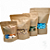 Kit 100 Sacos Stand Up Pouch Kraft 250 ml (10x19 cm) com Janela Transparente e Zíper - Imagem 3