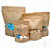 Kit 100 Sacos Stand Up Pouch Kraft 250 ml (10x19 cm) com Janela Transparente e Zíper - Imagem 2