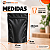 Kit 50 Sacos Stand Up Pouch Preto Fosco 1100ml 17x23,5x8cm com Zíper - Imagem 3