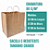 Kit com 250 Sacolas de Papel Kraft 30x31x19 cm com Alça Torcida - Grandes para Delivery de Lanches e Refeições - Imagem 2